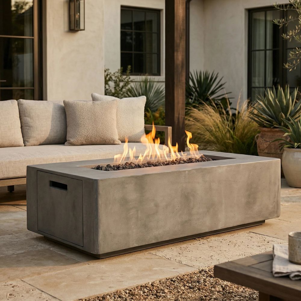 Porto 60 Low Profile Fire Table | Hidden Tank Storage – SoCal Firepits