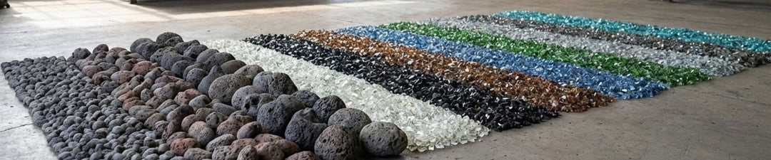 Fire Pit Glass, Logs, & Media
