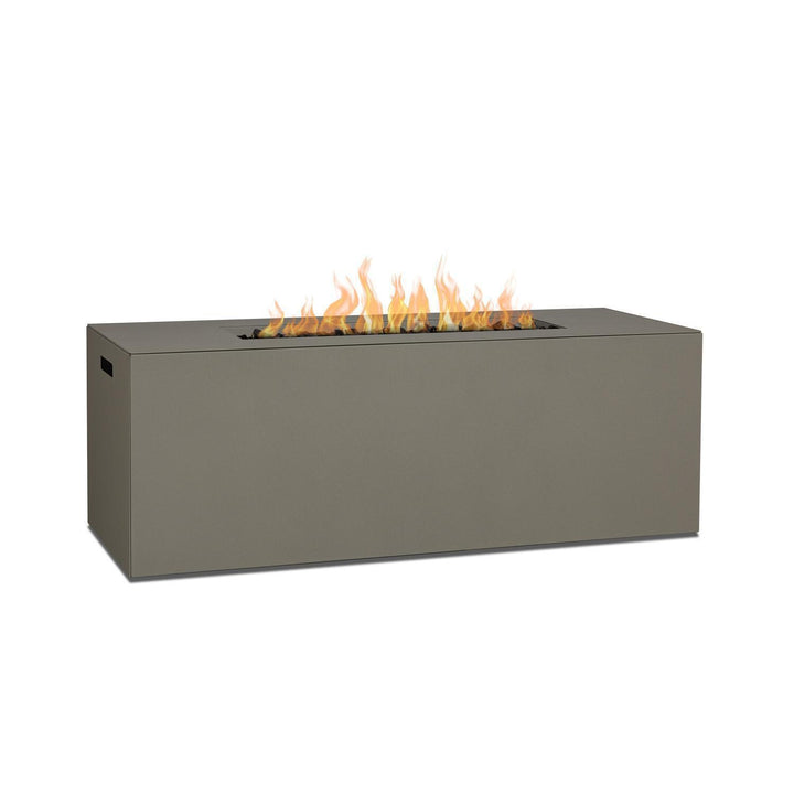 Covewood 58-Inch Rectangular Aluminum Natural Gas Fire Pit in Cloud Gray – Ships Propane with Conversion Kit