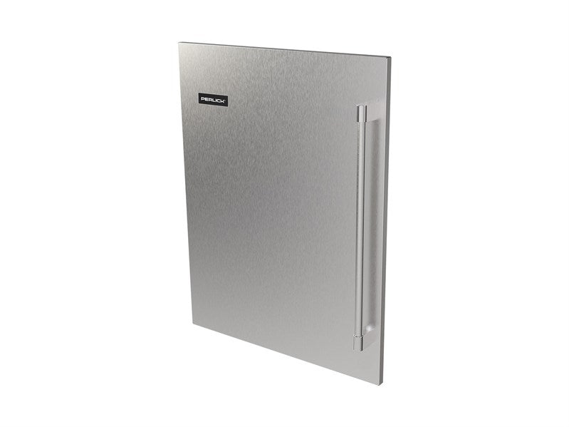 Perlick G5 Core 24" Stainless Steel Solid Door Panel with Two-Tone Handle – Left Hinge, No Lock