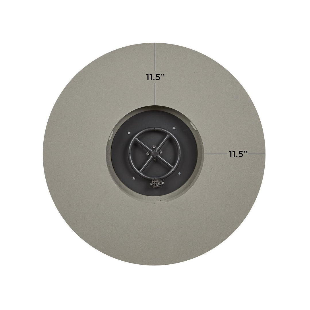 Covewood 41-Inch Round Aluminum Natural Gas Fire Pit in Cloud Gray – Ships Propane with Conversion Kit
