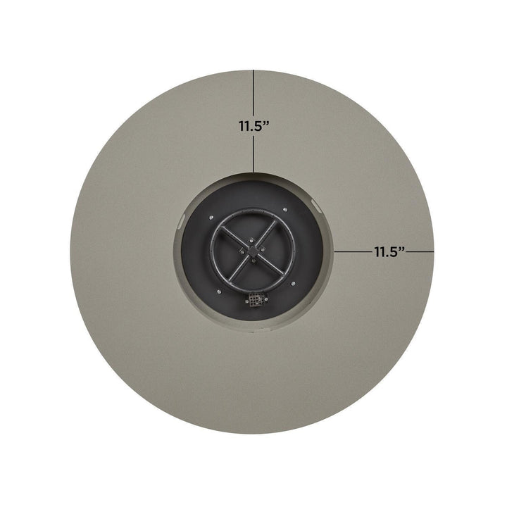 Covewood 41-Inch Round Aluminum Natural Gas Fire Pit in Cloud Gray – Ships Propane with Conversion Kit