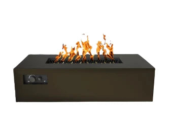 60" Rectangular AON Fire Table with 230,000 BTU CROSSFIRE® Brass Burner