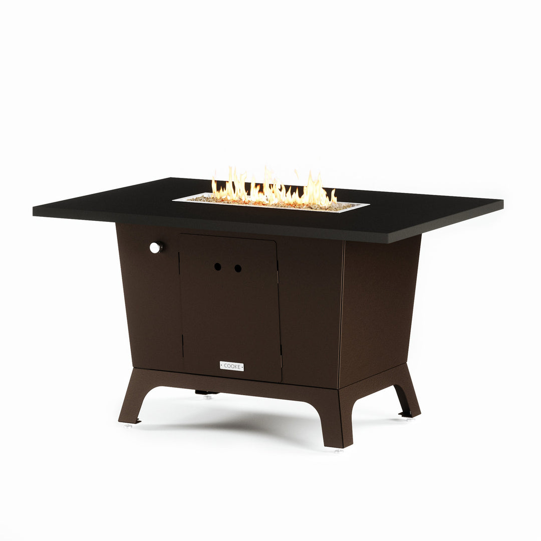 COOKE Palisades Fire Pit Table 52" x 36" x 30"- Aluminum Top