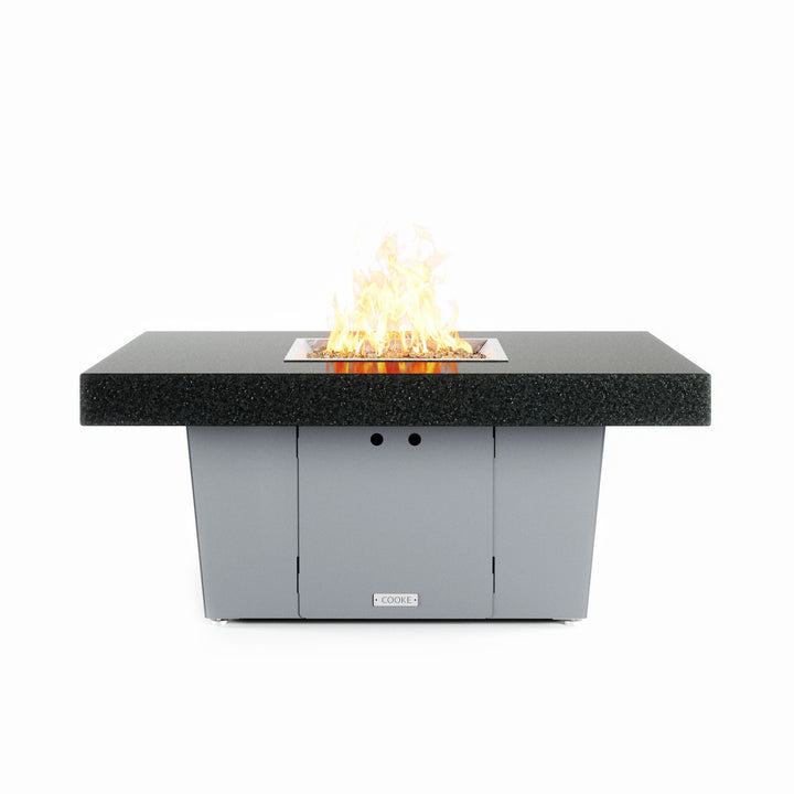 COOKE Palisades Fire Pit Table 48" x 36" x 21" - Stone Top