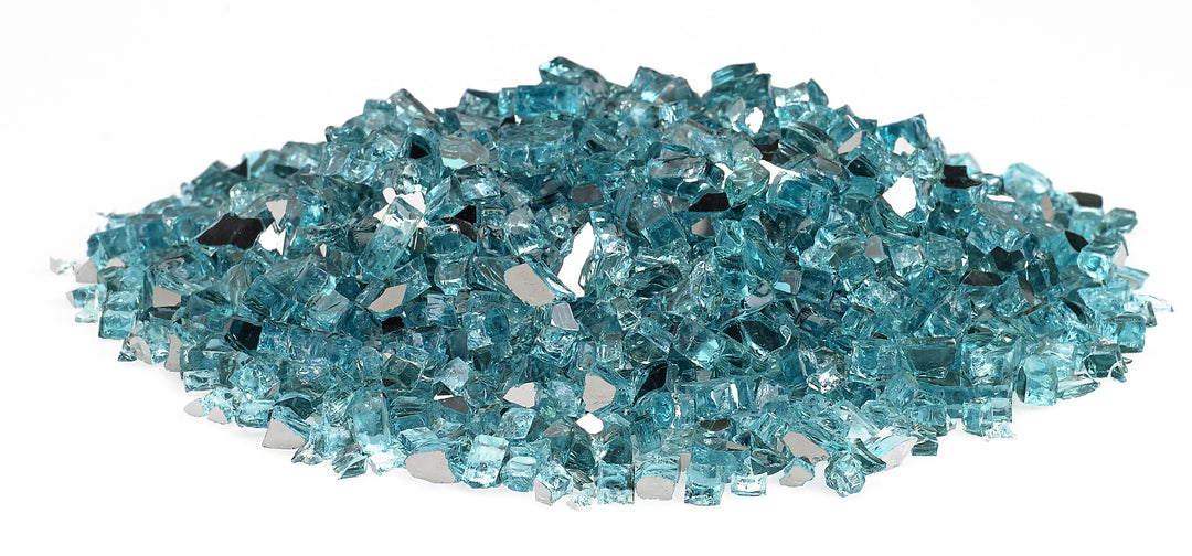 American Fire Glass - 1/4" Reflective Fire Glass- Multiple Color Options - 10 lbs