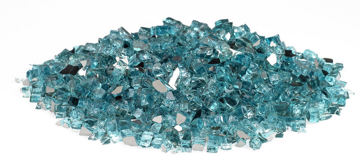 American Fire Glass - 1/4" Reflective Fire Glass- Multiple Color Options - 10 lbs