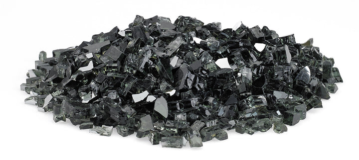American Fire Glass - 1/4" Reflective Fire Glass- Multiple Color Options - 10 lbs