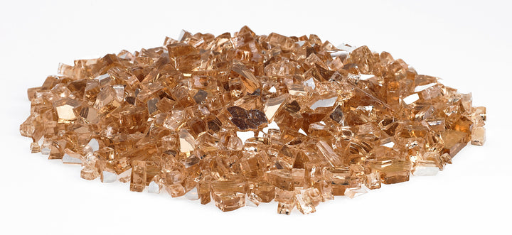 American Fire Glass - 1/4" Reflective Fire Glass- Multiple Color Options - 10 lbs