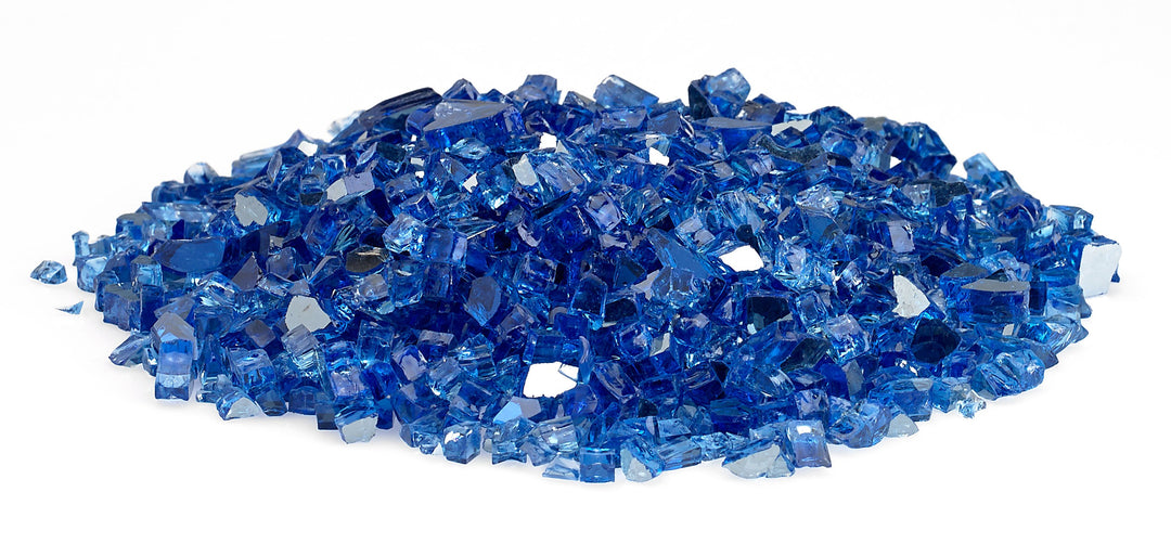 American Fire Glass - 1/4" Reflective Fire Glass- Multiple Color Options - 10 lbs