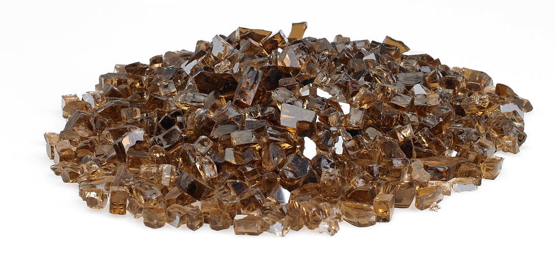 American Fire Glass - 1/4" Reflective Fire Glass- Multiple Color Options - 10 lbs