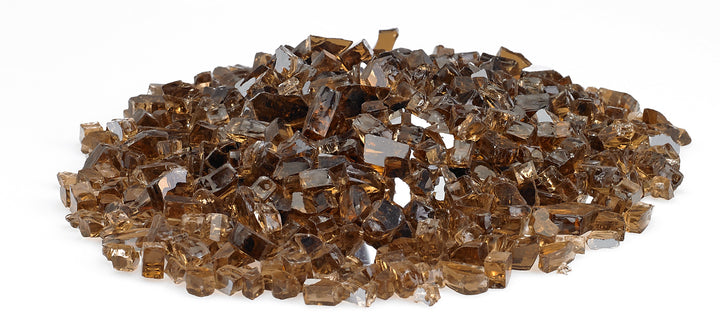 American Fire Glass - 1/4" Reflective Fire Glass- Multiple Color Options - 10 lbs