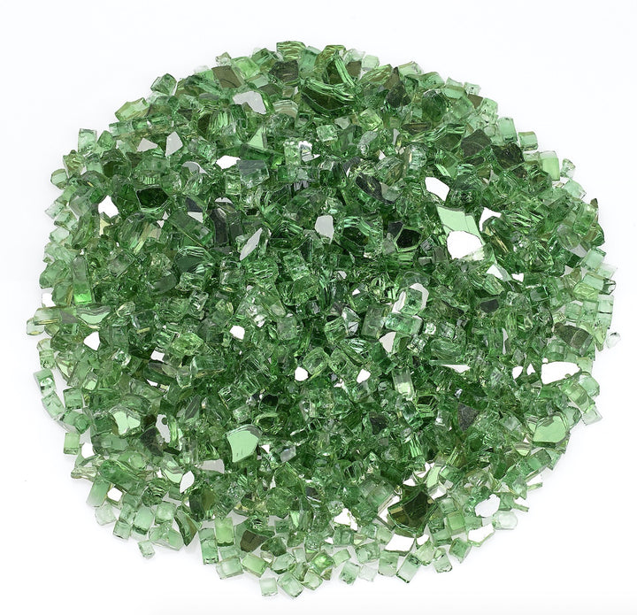 American Fire Glass - 1/4" Reflective Fire Glass- Multiple Color Options - 10 lbs
