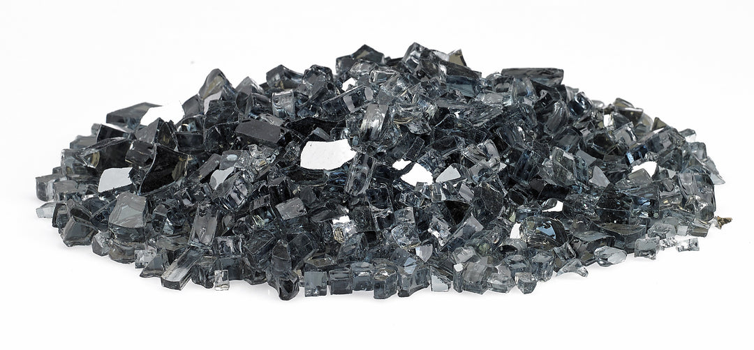 American Fire Glass - 1/4" Reflective Fire Glass- Multiple Color Options - 10 lbs
