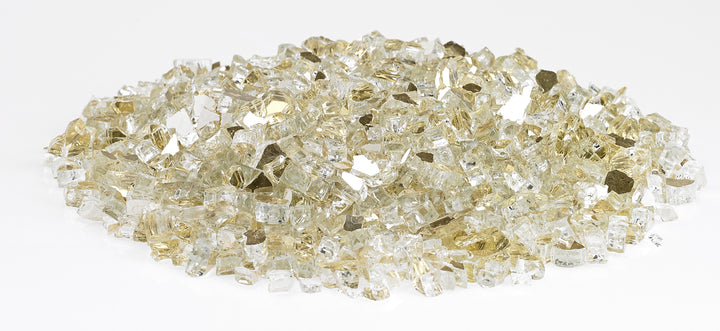 American Fire Glass - 1/4" Reflective Fire Glass- Multiple Color Options - 10 lbs