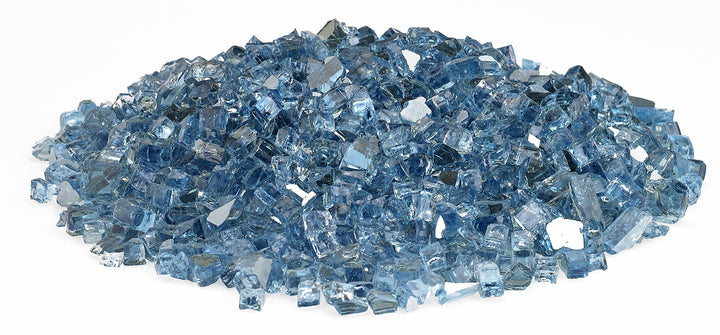 American Fire Glass - 1/4" Reflective Fire Glass- Multiple Color Options - 10 lbs