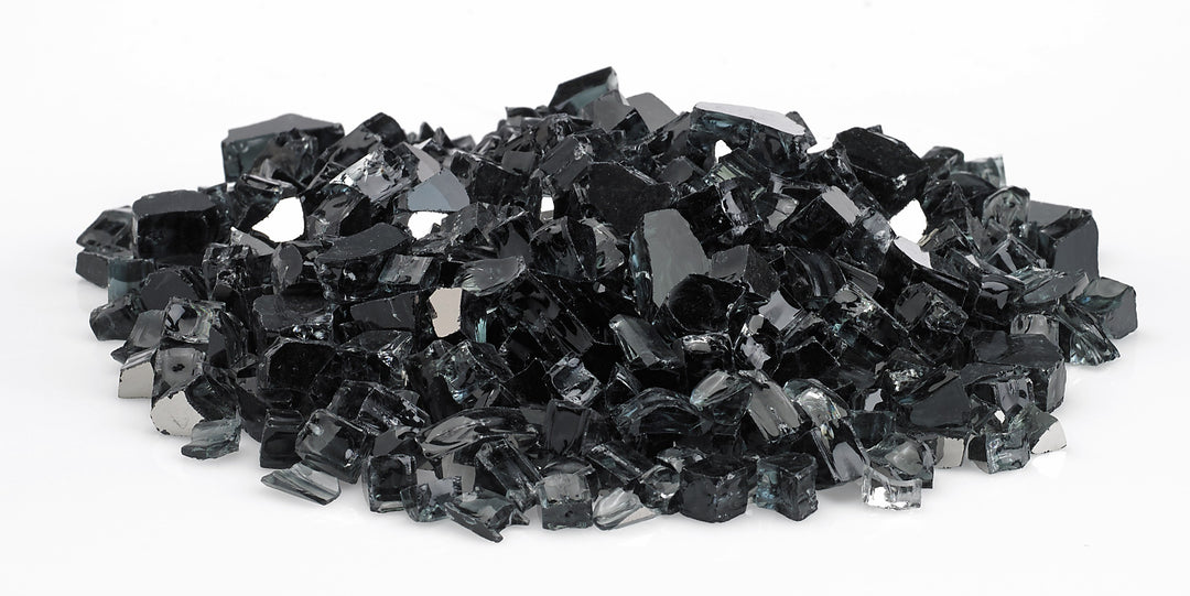 American Fire Glass - 1/2" Reflective Fire Glass- Multiple Color Options - 10 lbs