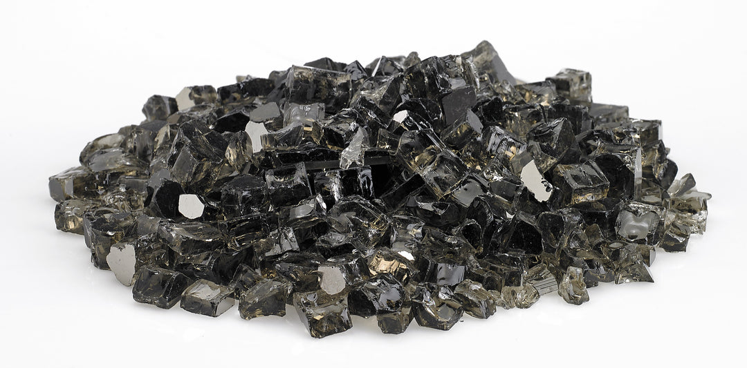 American Fire Glass - 1/2" Reflective Fire Glass- Multiple Color Options - 10 lbs