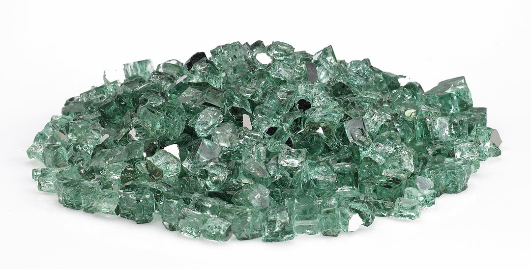 American Fire Glass - 1/2" Reflective Fire Glass- Multiple Color Options - 10 lbs