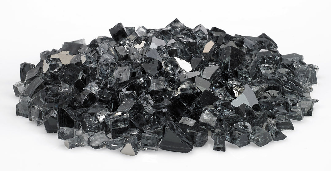 American Fire Glass - 1/2" Reflective Fire Glass- Multiple Color Options - 10 lbs