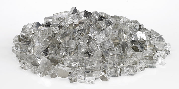 American Fire Glass - 1/2" Reflective Fire Glass- Multiple Color Options - 10 lbs