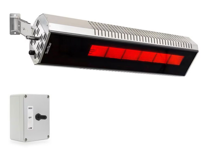 SunStar MGL1560 Marine Grade Patio Heater with Remote | NG & LP | 35,000 BTU