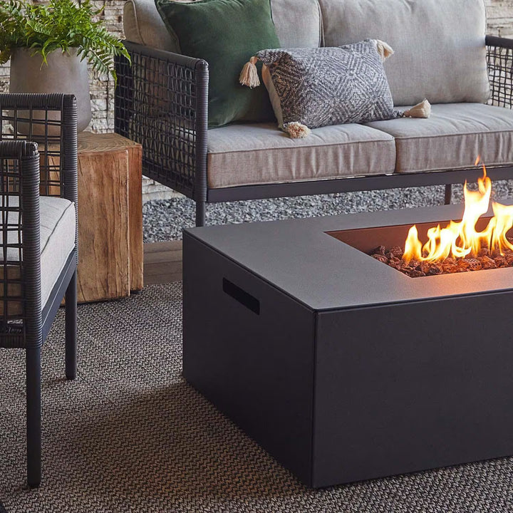 Real Flame 58" Low Profile Rectangular Aluminum Propane Fire Pit