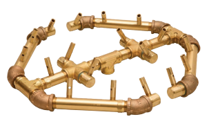 Crossfire 180K BTU Octagonal Brass Burner - CFBO180 - Square Opening