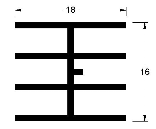 triple h shaped burner