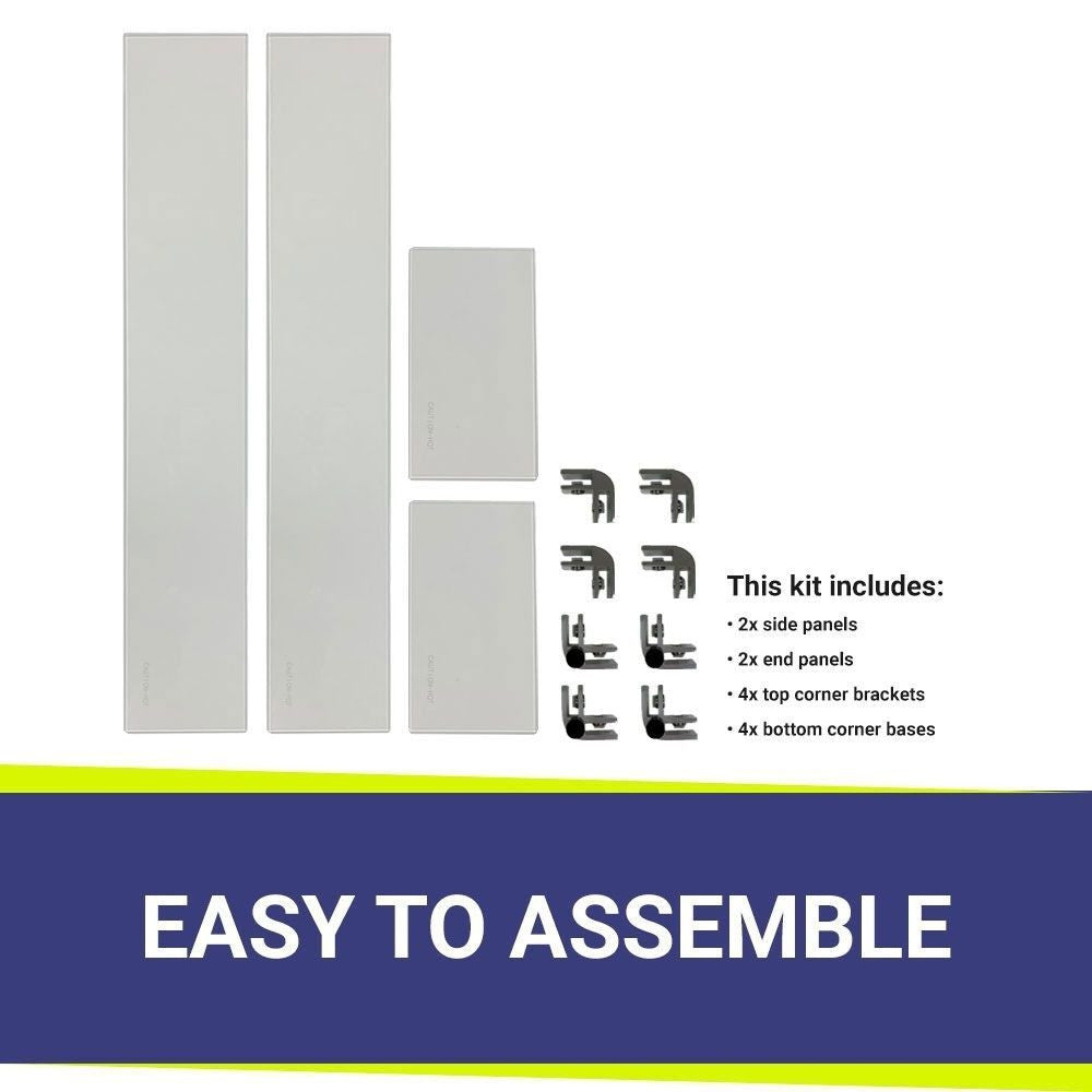 American Fire Glass Linear Glass Flame Guard For 30" X 6" Linear Drop-In Fire Pit Pan