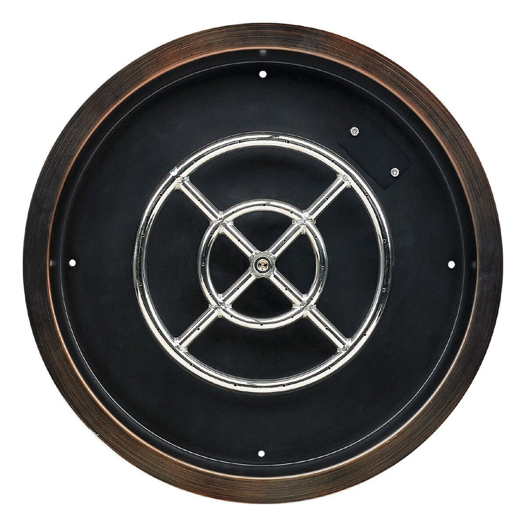 American Fire Glass OB-RSPMKIT-Config Match Light Fire Pit Kits Oil Rubbed Bronze Round Bowl Pans