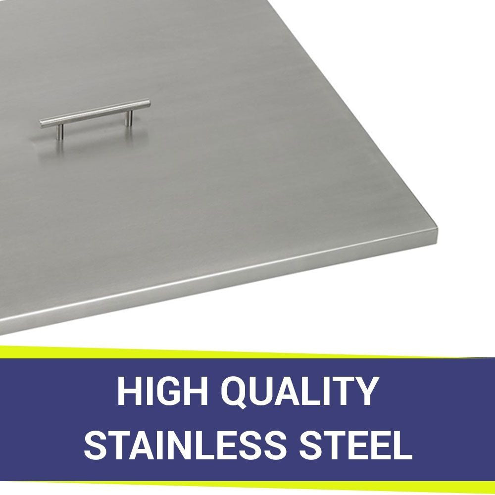 American Fire Glass 15" Stainless Steel Square Drop-In Pan Cover