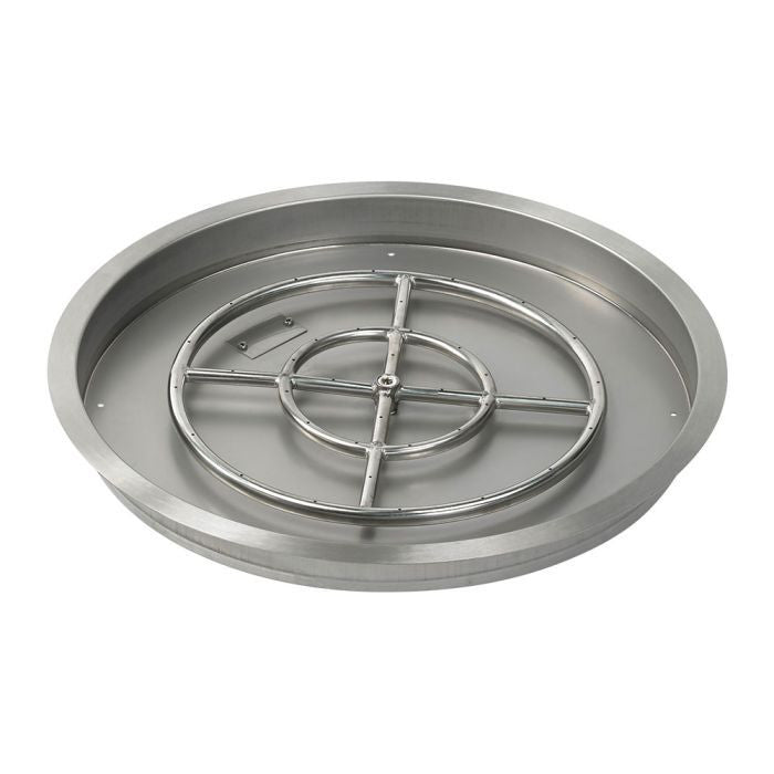 American Fire Glass  Drop-In Pan with Match Light Kit - Round