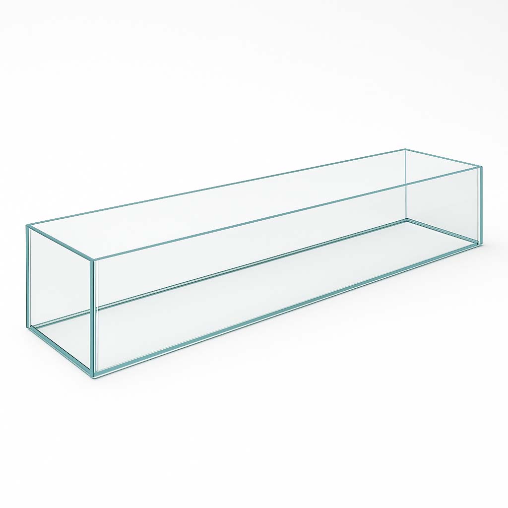 COOKE Custom Bonded Starphire Ultra-Clear Glass Wind Screen For Any Fire Pit (Glass: 1/2" Thick, 10" Height)