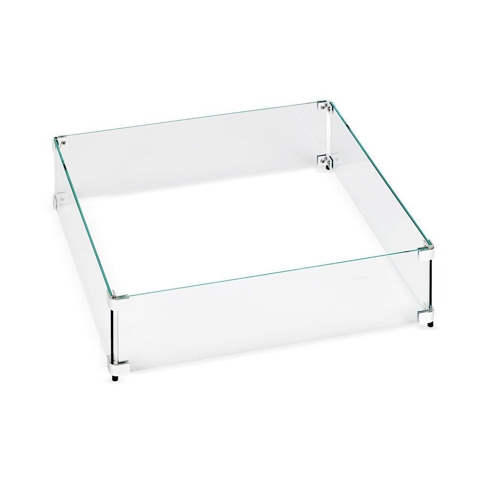 American Fire Glass 30" Square Drop-In Pan with Match Light Kit (18" Fire Pit Ring) - Bundle