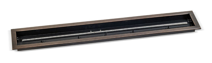 American Fire Glass 48"x 6" Linear Oil Rubbed Bronze Drop-In Pan with Spark Ignition Kit