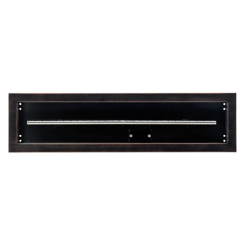 American Fire Glass 30"x 6" Linear Oil Rubbed Bronze Drop-In Pan with Spark Ignition Kit