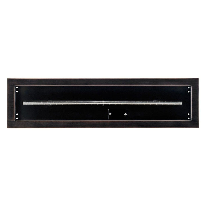 American Fire Glass 30"x 6" Linear Oil Rubbed Bronze Drop-In Pan with Spark Ignition Kit