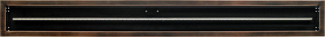 American Fire Glass 72"x 6" Linear Oil Rubbed Bronze Drop-In Pan with Match Light Kit