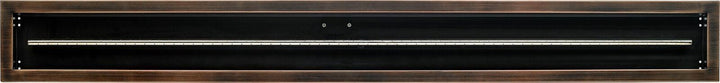 American Fire Glass 72"x 6" Linear Oil Rubbed Bronze Drop-In Pan with Match Light Kit
