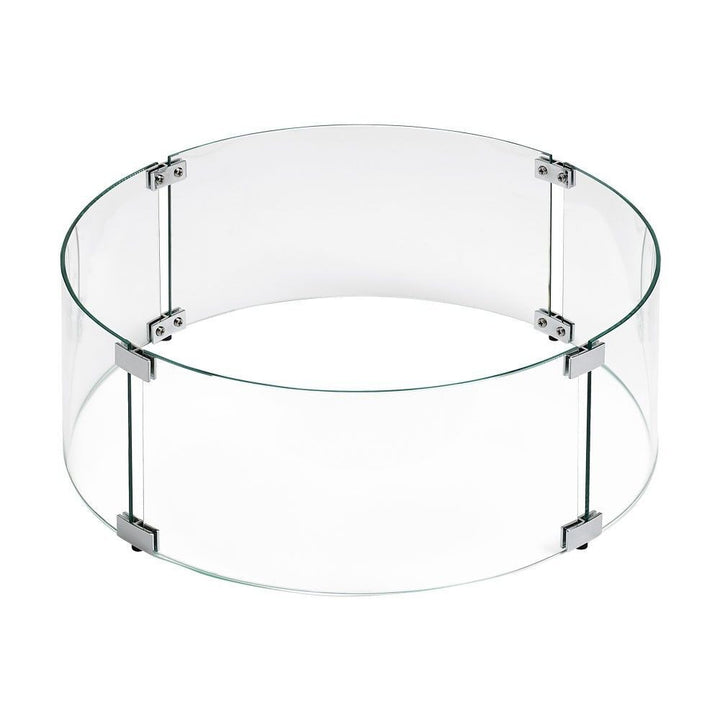 American Fire Glass  19" Round Stainless Steel Drop-in Fire Pit Pan With Electric Ignition System kit, CSA Certified - Bundle