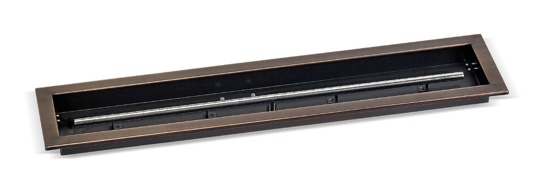 American Fire Glass OB-LCBMKIT-Config Match Light Fire Pit Kits Oil Rubbed Bronze Linear Bowl Pans