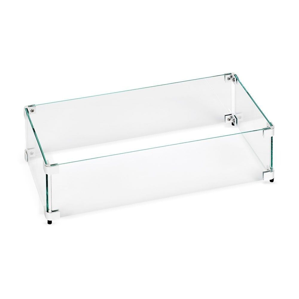 American Fire Glass 24" x 8" Rectangular Drop-In Pan with Match Light Kit - Bundle