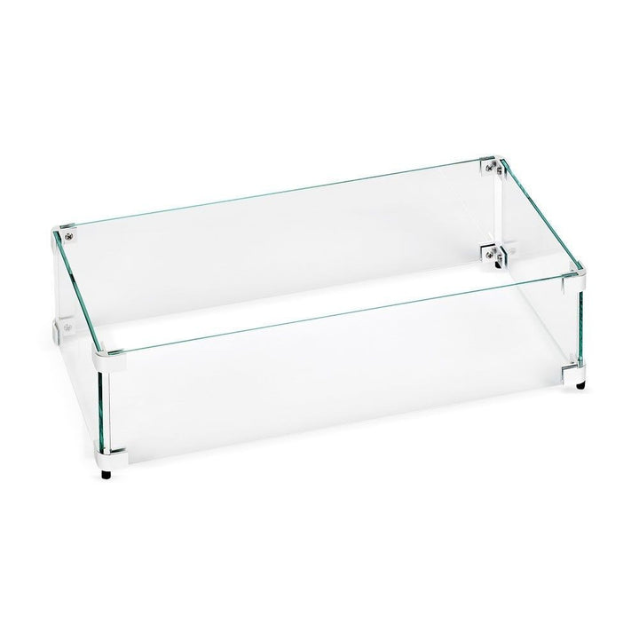 American Fire Glass 24" x 8" Rectangular Drop-In Pan with Match Light Kit - Bundle