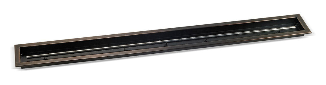 American Fire Glass 72"x 6" Linear Oil Rubbed Bronze Drop-In Pan with Match Light Kit