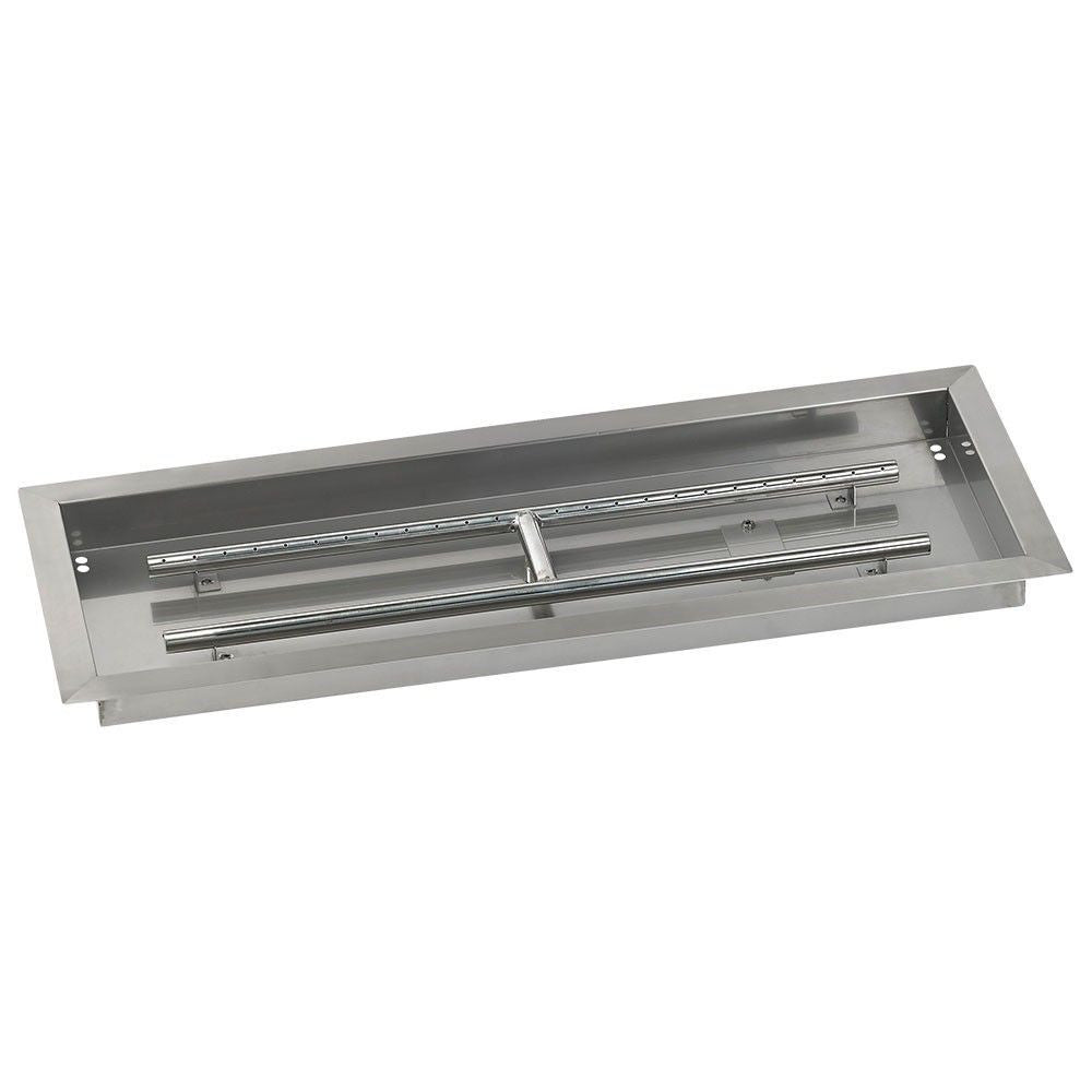 American Fire Glass 30" x 10" Rectangular Drop-In Pan with Spark Ignition Kit  Bundle
