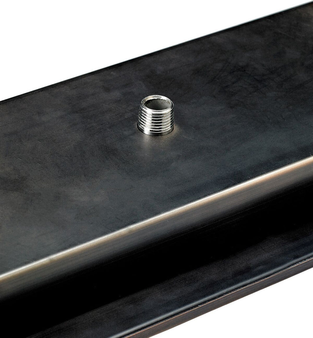 American Fire Glass 36"x 6" Linear Oil Rubbed Bronze Drop-In Pan with Match Light Kit