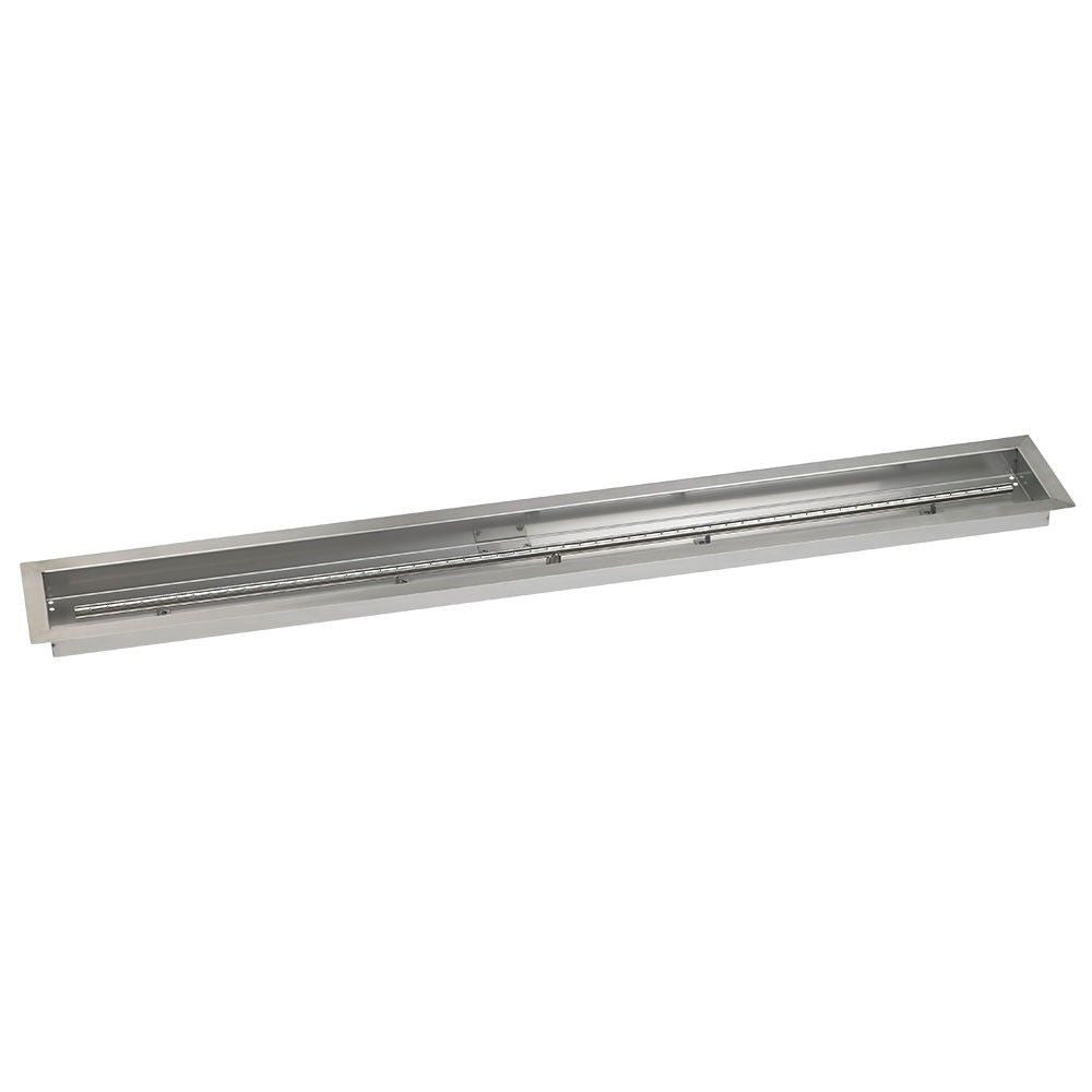 American Fire Glass 60" x 6" Linear Channel Drop-In Pan with Spark Ignition Kit - Propane Bundle