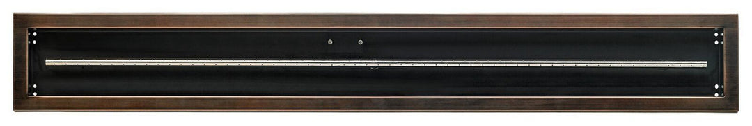 American Fire Glass 60"x 6" Linear Oil Rubbed Bronze Drop-In Pan with Match Light Kit