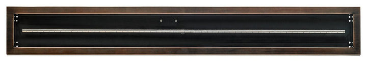 American Fire Glass 60"x 6" Linear Oil Rubbed Bronze Drop-In Pan with Match Light Kit